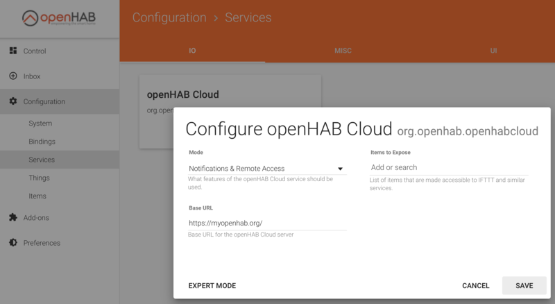 Datei:OpenHAB Cloud Configuration.png